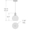 Access Lighting Port Nine Burgundy, Burgundy LED Pendant, Matte Black Finish, Clear Glass 63142LEDD-MBL/CLR - alternate 2